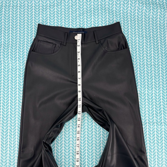 French Connection NWT Etta Black Vegan High Rise Straight Leg Trousers, 2 - Picture 11 of 15